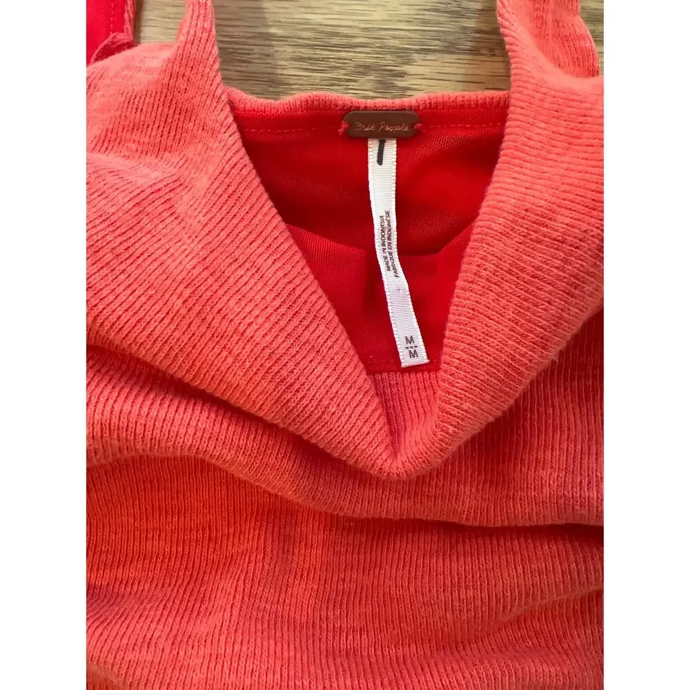 Free People Boulevard Tie Strap Tank in Guava Berry